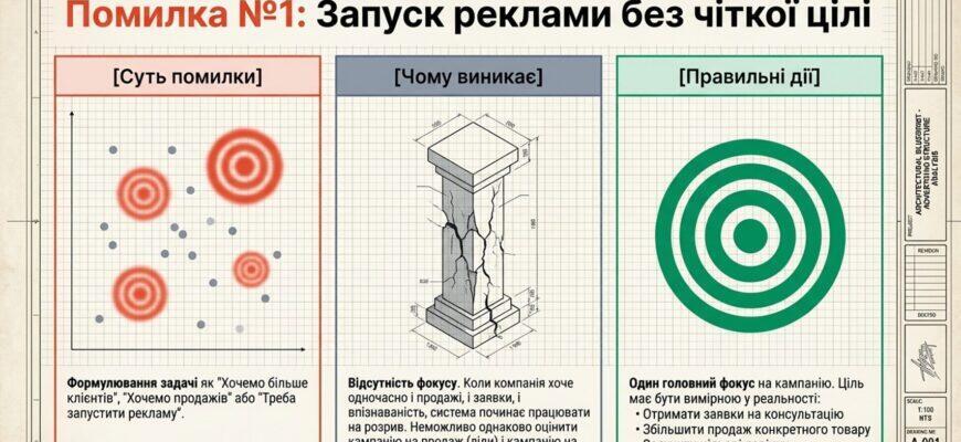 Запуск реклами без чіткої цілі